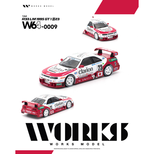 *PRE-ORDER* R33 LM 1995 GT1 #23, 1:64 Scale collectible diecast model at Poketwheels