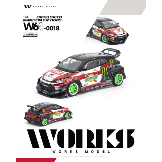 *PRE-ORDER* Toyota Pandem GR YARIS DAIGO SAITO, 1:64 Scale collectible diecast model at Poketwheels