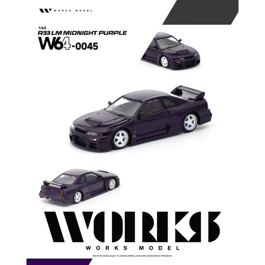 *PRE-ORDER* R33 LM MIDNIGHT, 1:64 Scale (Purple) collectible diecast model at Poketwheels