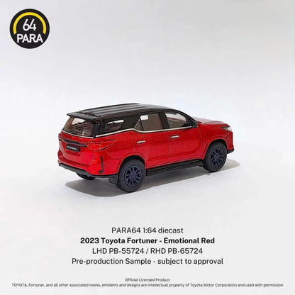 PARA64 Toyota Fortuner 2023 Emotional Red 1:64 Scale Diecast Model