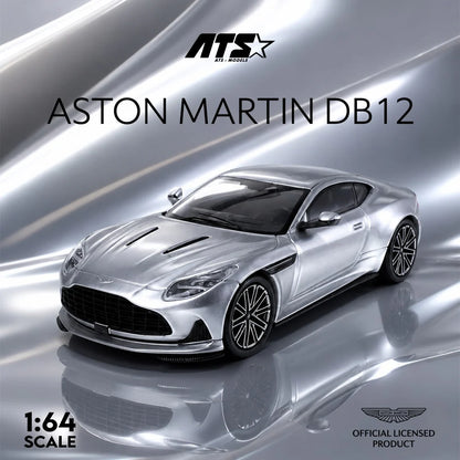 PRE-ORDER | Aston Martin DB12 1:64 Scale (Lightning Silver) by Time Micro
