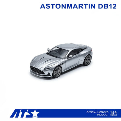PRE-ORDER | Aston Martin DB12 1:64 Scale (Lightning Silver) by Time Micro
