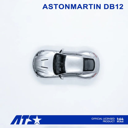 PRE-ORDER | Aston Martin DB12 1:64 Scale (Lightning Silver) by Time Micro