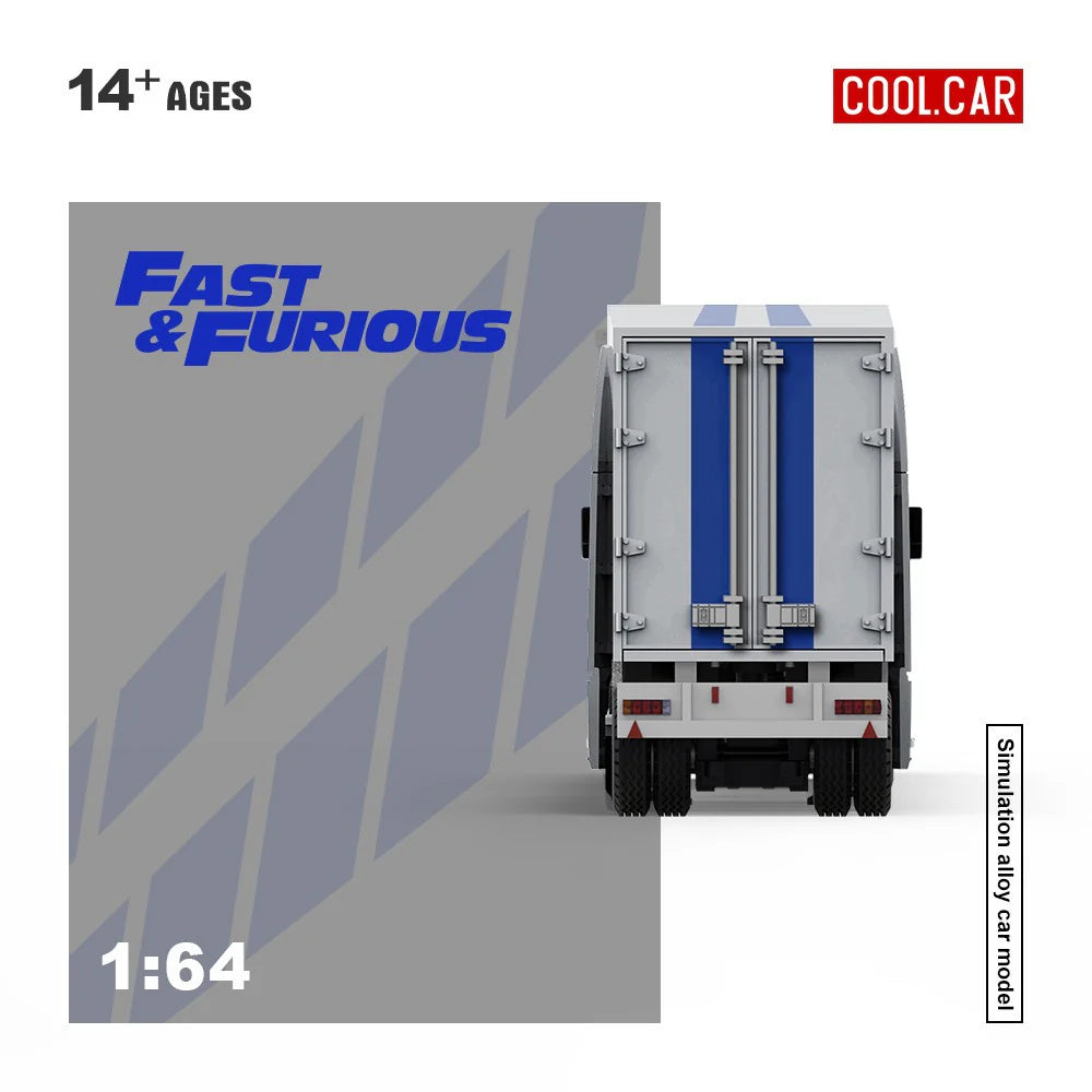 PRE-ORDER | Cool Car Feron "Fast and Furious" Special Transportation Vehicle 1:64 Scale (Silver & Blue) by Time Micro