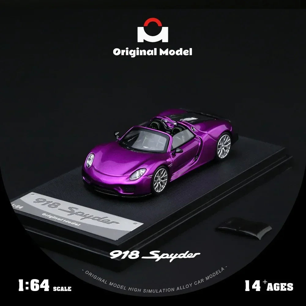 *PRE-ORDER* 918 Spyder Midnight, 1:64 Scale (Purple) collectible diecast model at Poketwheels
