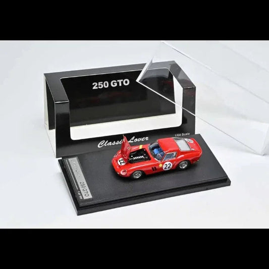 *PRE-ORDER* Ferrari 250 GTO Rosso Corsa #22 Livery (Equipe Nationale Belge 1962 Le Mans 24 Hrs), 1:64 Scale (Red) collectible diecast model at Poketwheels