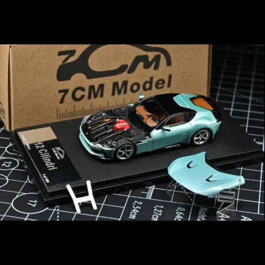 Ferrari 12 Cilindri Coupe, 1:64 Scale (Trevi Green) collectible diecast model at Poketwheels