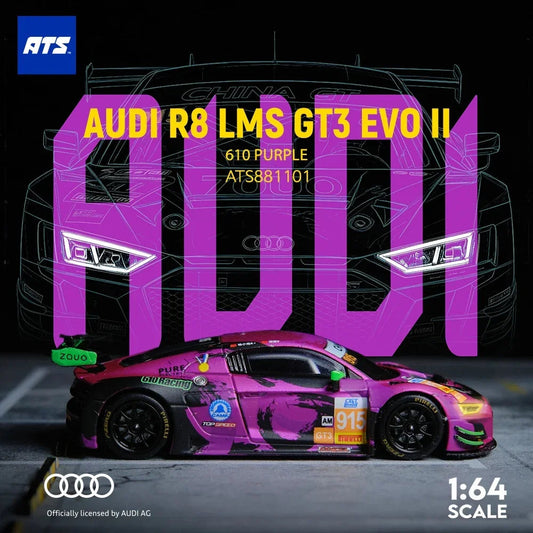 *PRE-ORDER* Audi R8 LMS GT3 EVO II (Purple), 1:64 Scale collectible diecast model at Poketwheels