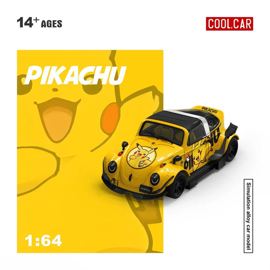 *PRE-ORDER* CC 1:64 Beetle Pikachu painted, 1:64 Scale collectible diecast model at Poketwheels