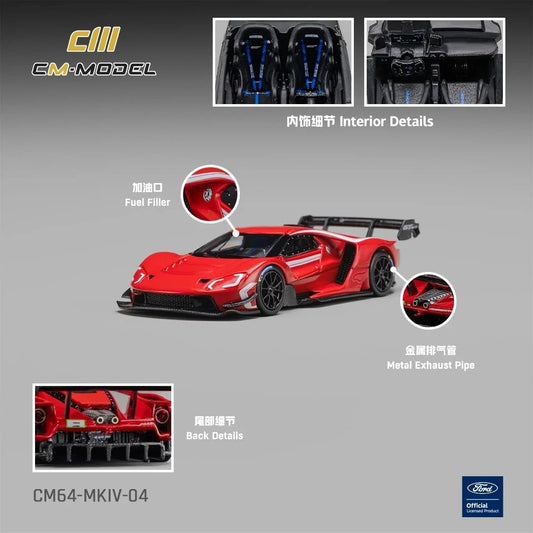 *PRE-ORDER* Ford GT Mk IV Rangoon, 1:64 Scale (Red) collectible diecast model at Poketwheels