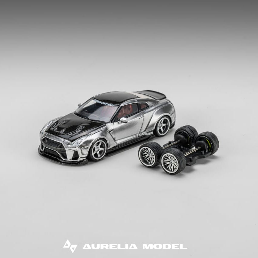 *PRE-ORDER* Darwin PRO R35 Lifetime Modified, 1:64 Scale (Liquid Metallic Silver) collectible diecast model at Poketwheels