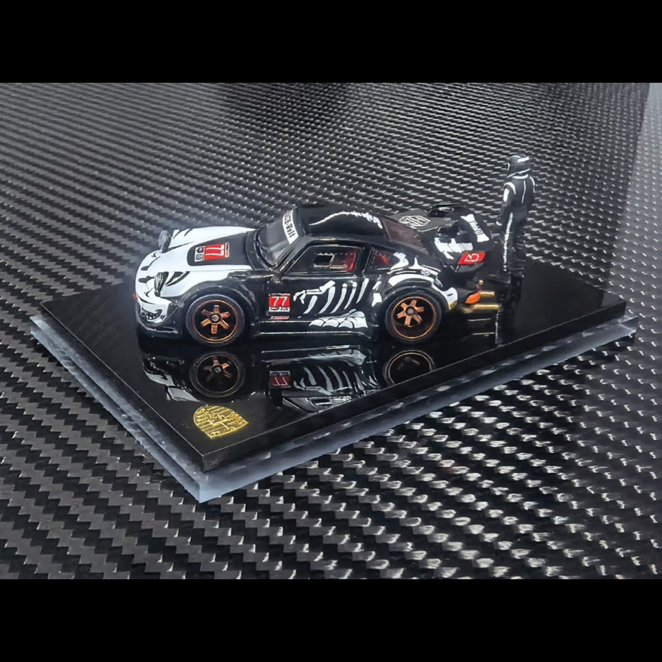 *PRE-ORDER* RWB930 GT Wing (Open-Engin & Rear Hoods+Doors, Visible Engine) Skeleton Dinosaur Livery with Figure, 1:64 Scale collectible diecast model at Poketwheels