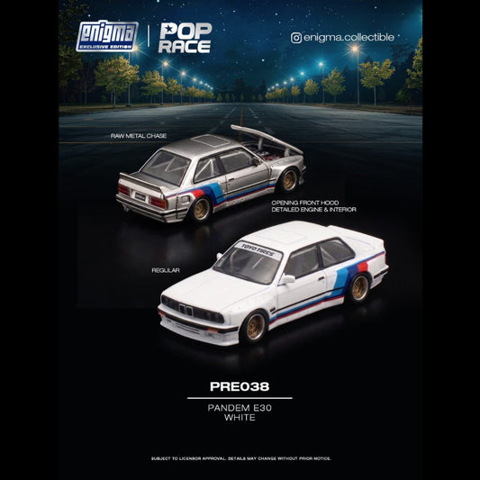 *PRE-ORDER* E30 Pandem (Chance of Chase Car), 1:64 Scale (White) collectible diecast model at Poketwheels