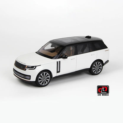 LCD Land Rover Range Rover SV Serenity 2022 White with Black Roof 1:18 Scale Diecast Model