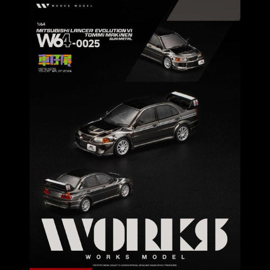 *HKTCS 2026* Mitsubishi Lancer Evolution VI Tommi Mäkinen Edition (Gun metal), 1:64 Scale collectible diecast model at Poketwheels