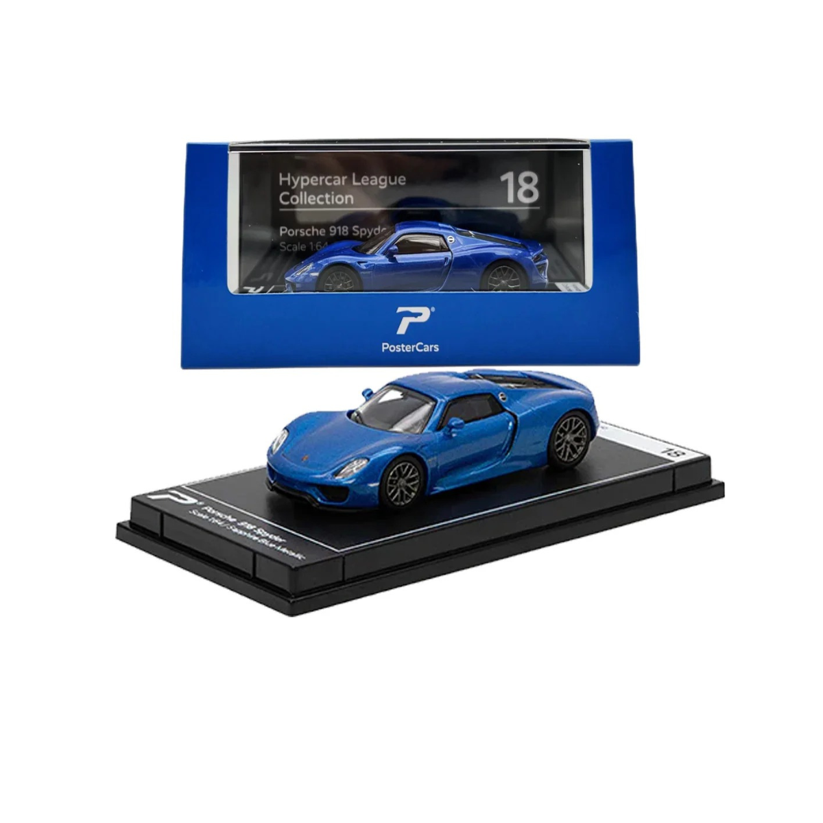 Porsche 918 Spyder, 1:64 Scale (Blue)