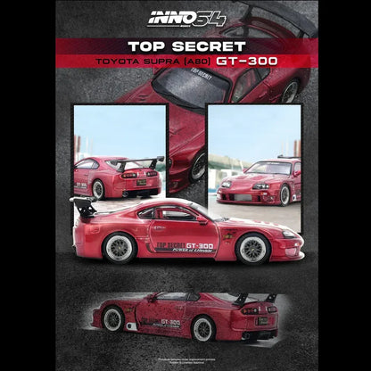 INNO64 Toyota Supra A80 Top Secret 1:64 Scale Diecast Model (Red)