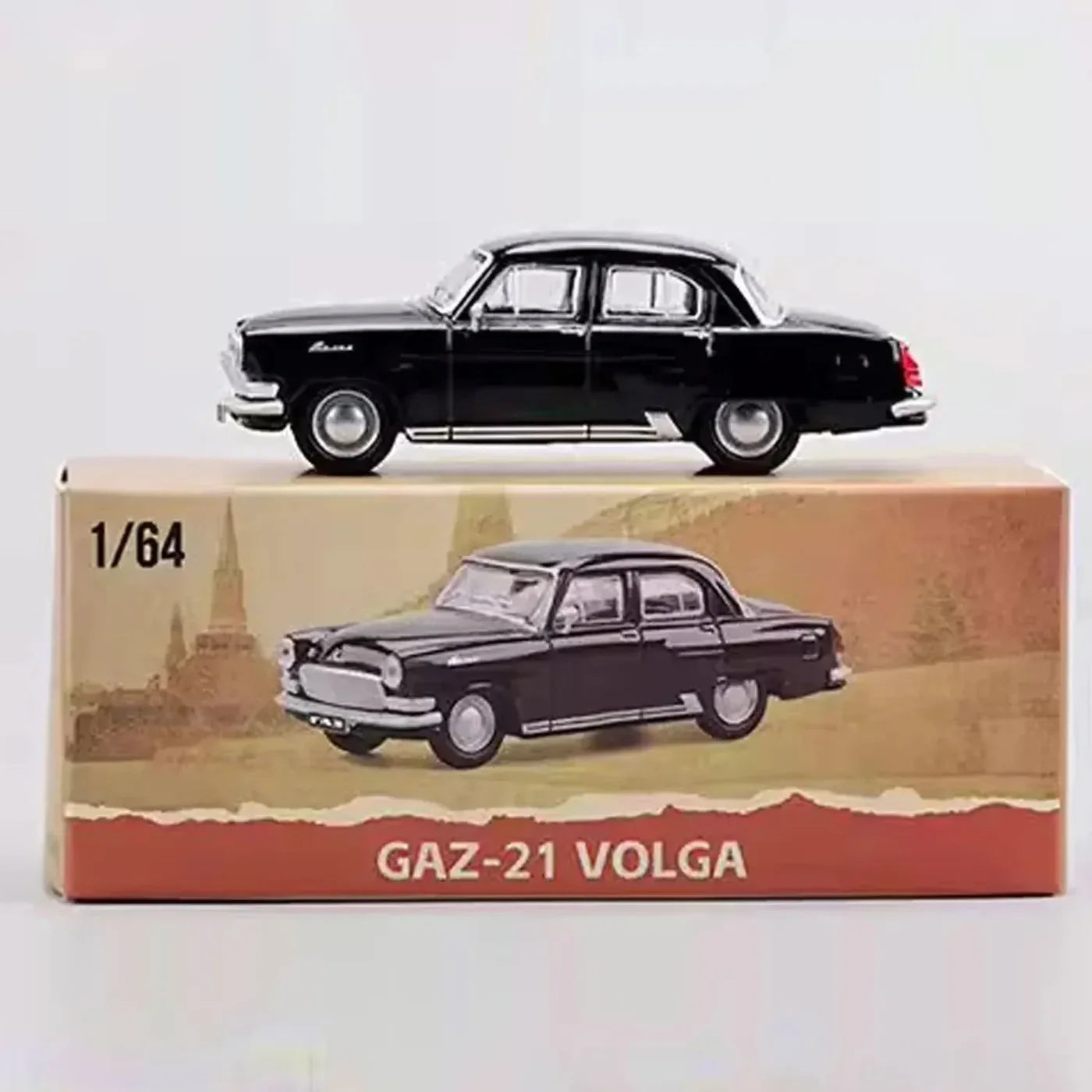 Perka GAZ-21 Volga Black 1:64 Scale Diecast Model