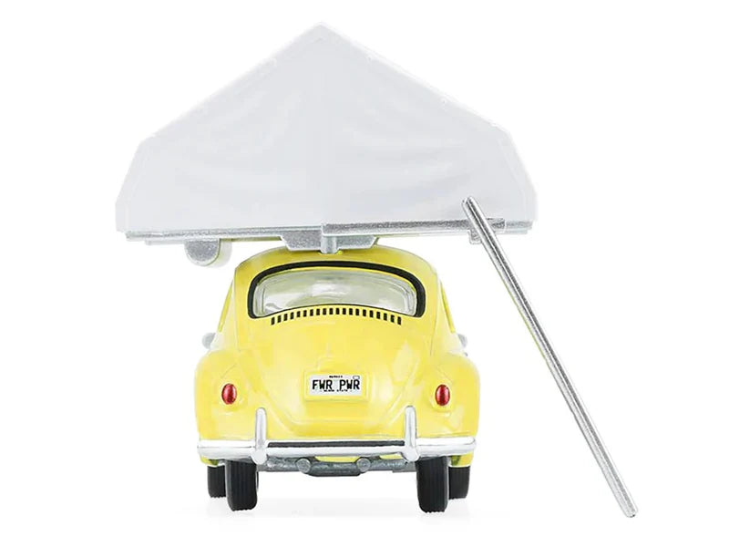 GreenLight Classic Volkswagen Beetle Great Outdoors Edition Yellow 1:64 Scale Diecast Model