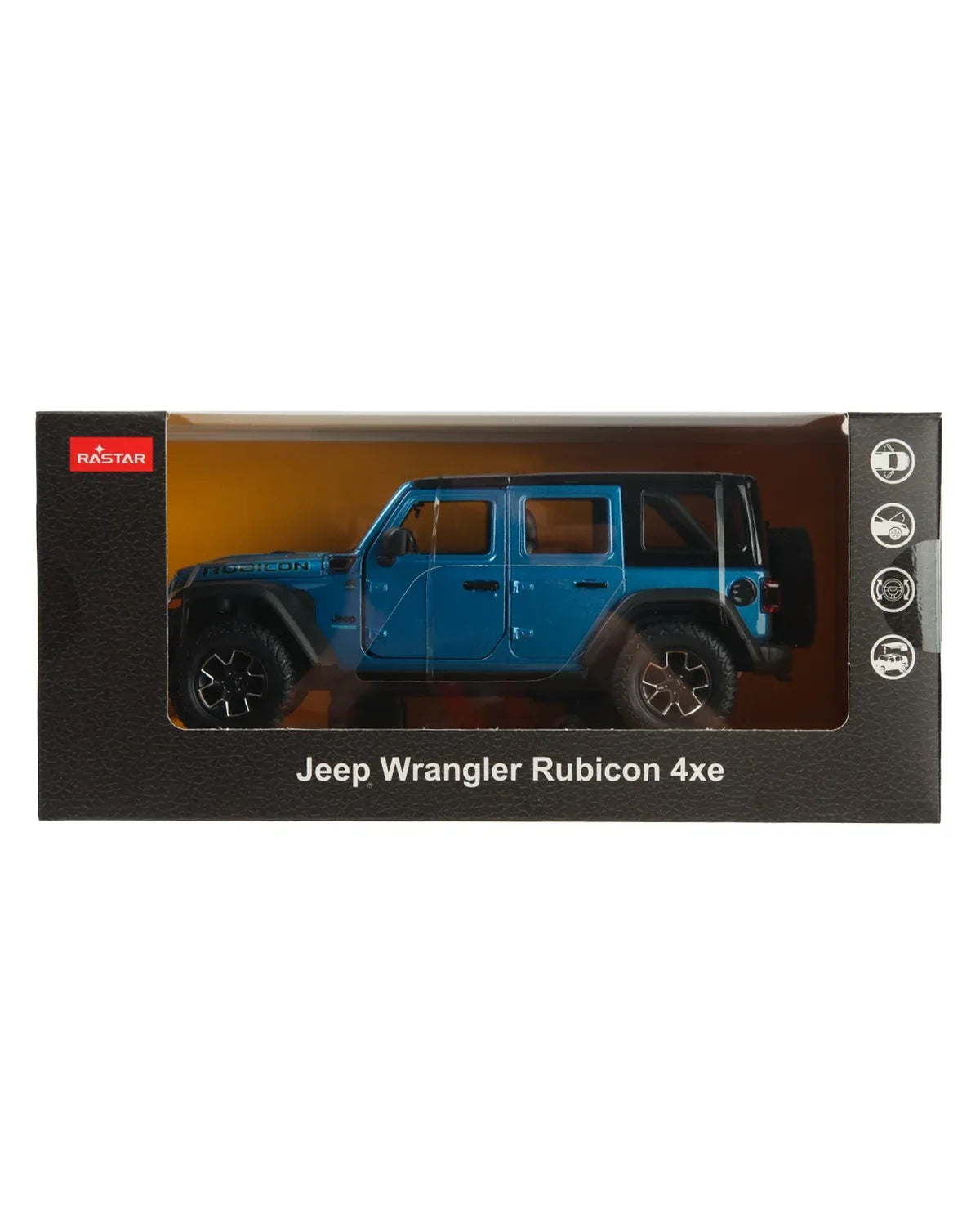 Rastar Jeep Wrangler Rubicon 4xe Blue 1:24 Scale Diecast Model