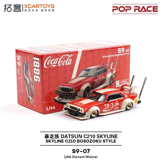 Skyline C210 Bosozoku style Coca-Cola, 1:64 Scale collectible diecast model at Poketwheels