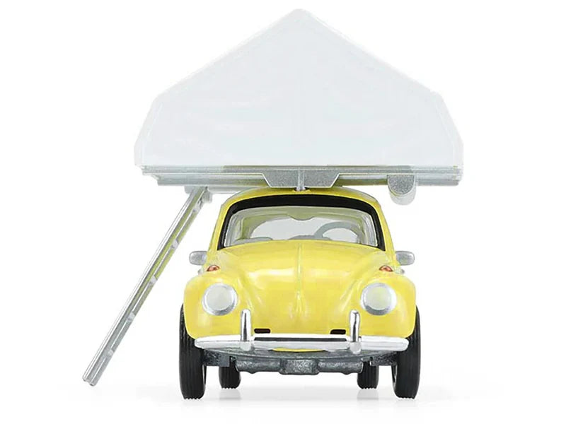 GreenLight Classic Volkswagen Beetle Great Outdoors Edition Yellow 1:64 Scale Diecast Model