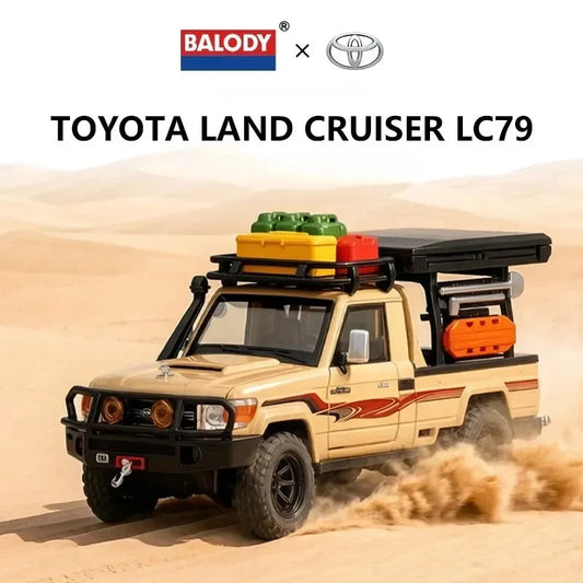 Toyota Land Cruiser LC79 with Accessories, 1:32 Scale (Sand Color) collectible diecast model at Poketwheels