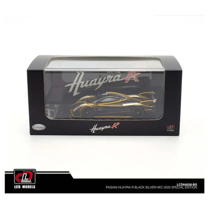 LCD Pagani Huayra R Carbon Black & Silver 1:64 Scale Diecast Model
