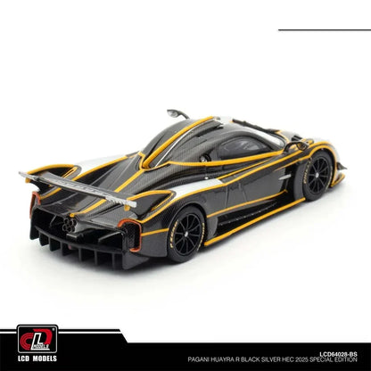 LCD Pagani Huayra R Carbon Black & Silver 1:64 Scale Diecast Model