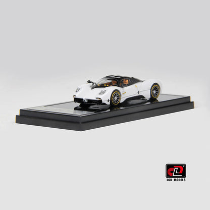 LCD Pagani Utopia Coupe Black with White 1:64 Scale Diecast Model