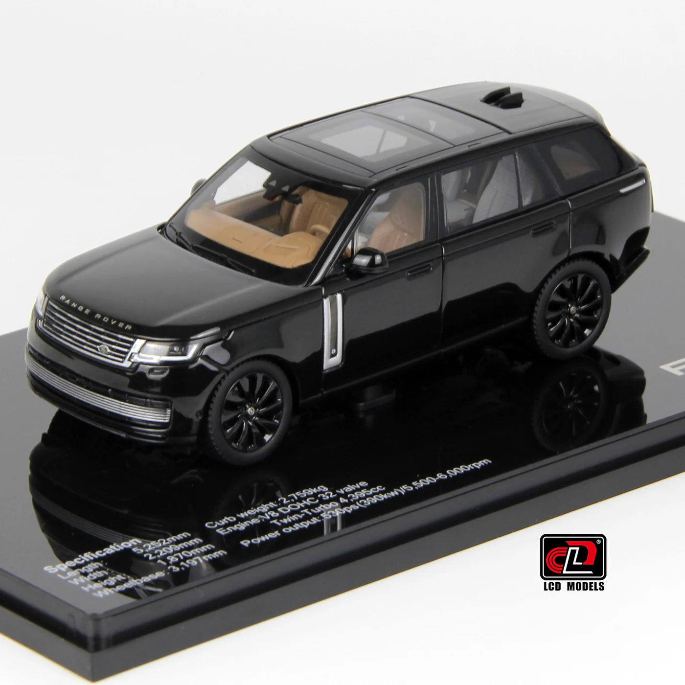 LCD Land Rover Range Rover SV Serenity Black 1:43 Scale Diecast Model