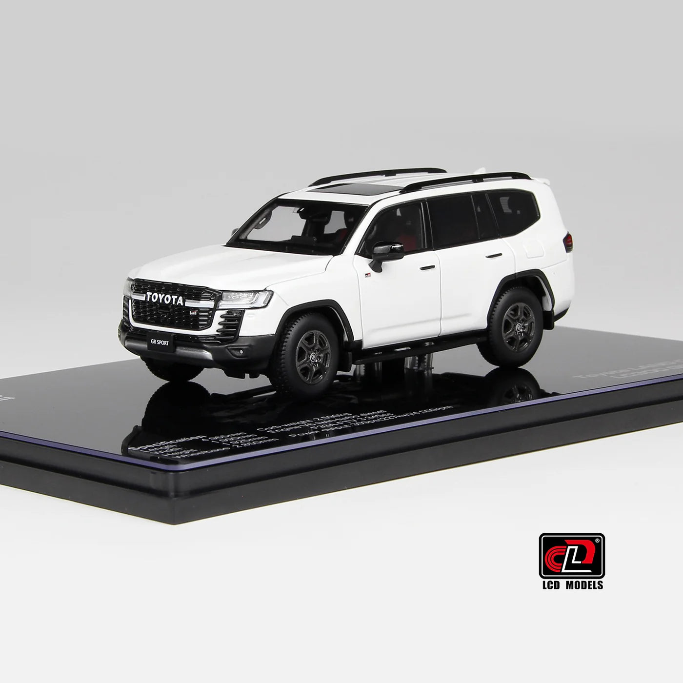 LCD Toyota Land Cruiser LC300 GR Sport White 1:43 Scale Diecast Model