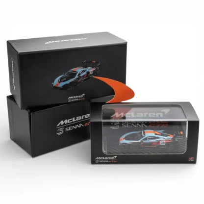 LCD McLaren Senna GTR Foshan APA XPO Special Package 2025 Gulf Livery 1:64 Scale Diecast Model