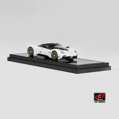 LCD Pagani Utopia Coupe Black with White 1:64 Scale Diecast Model