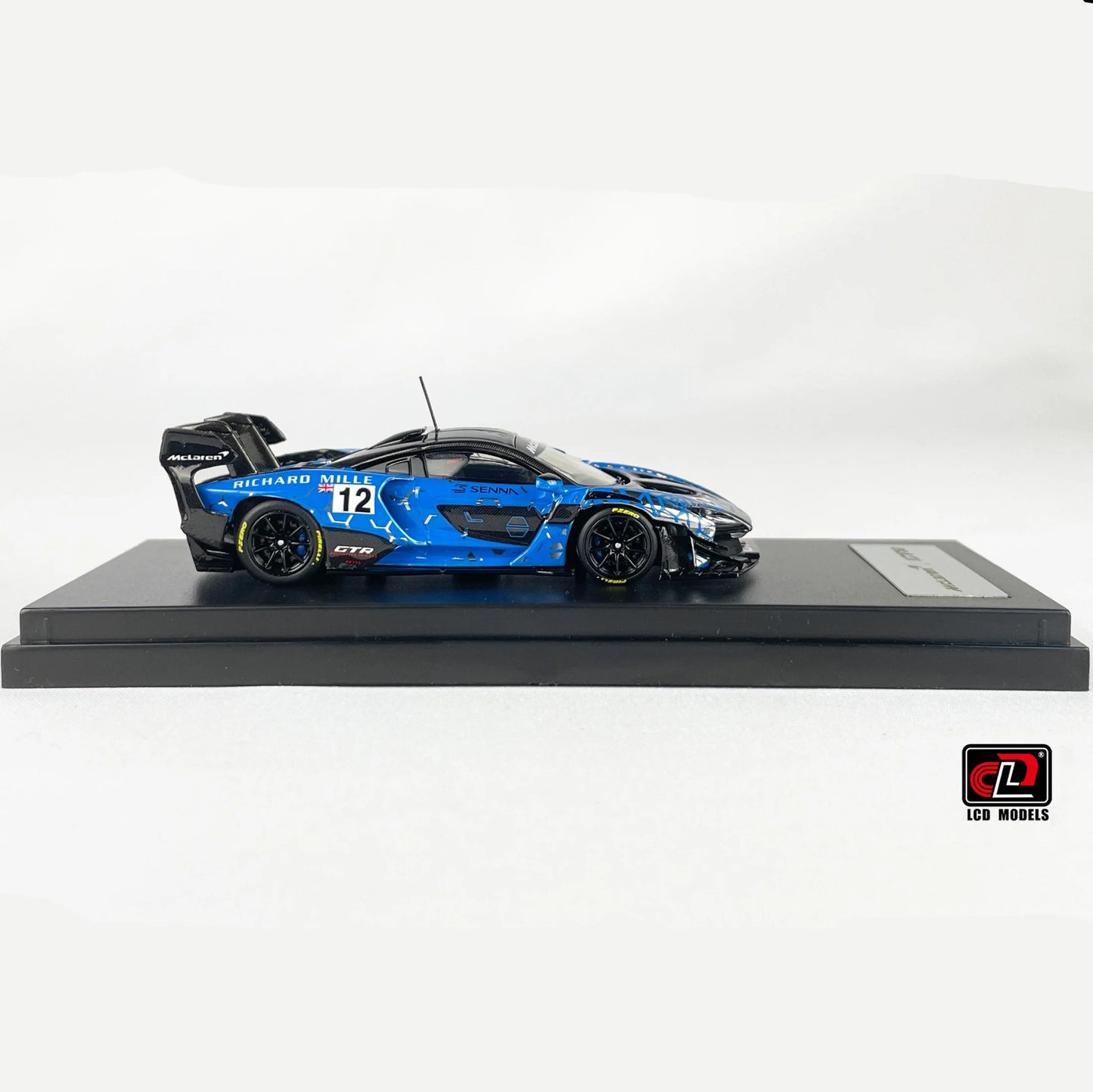 LCD McLaren Senna GTR Electroplating Blue 1:64 Scale Diecast Model