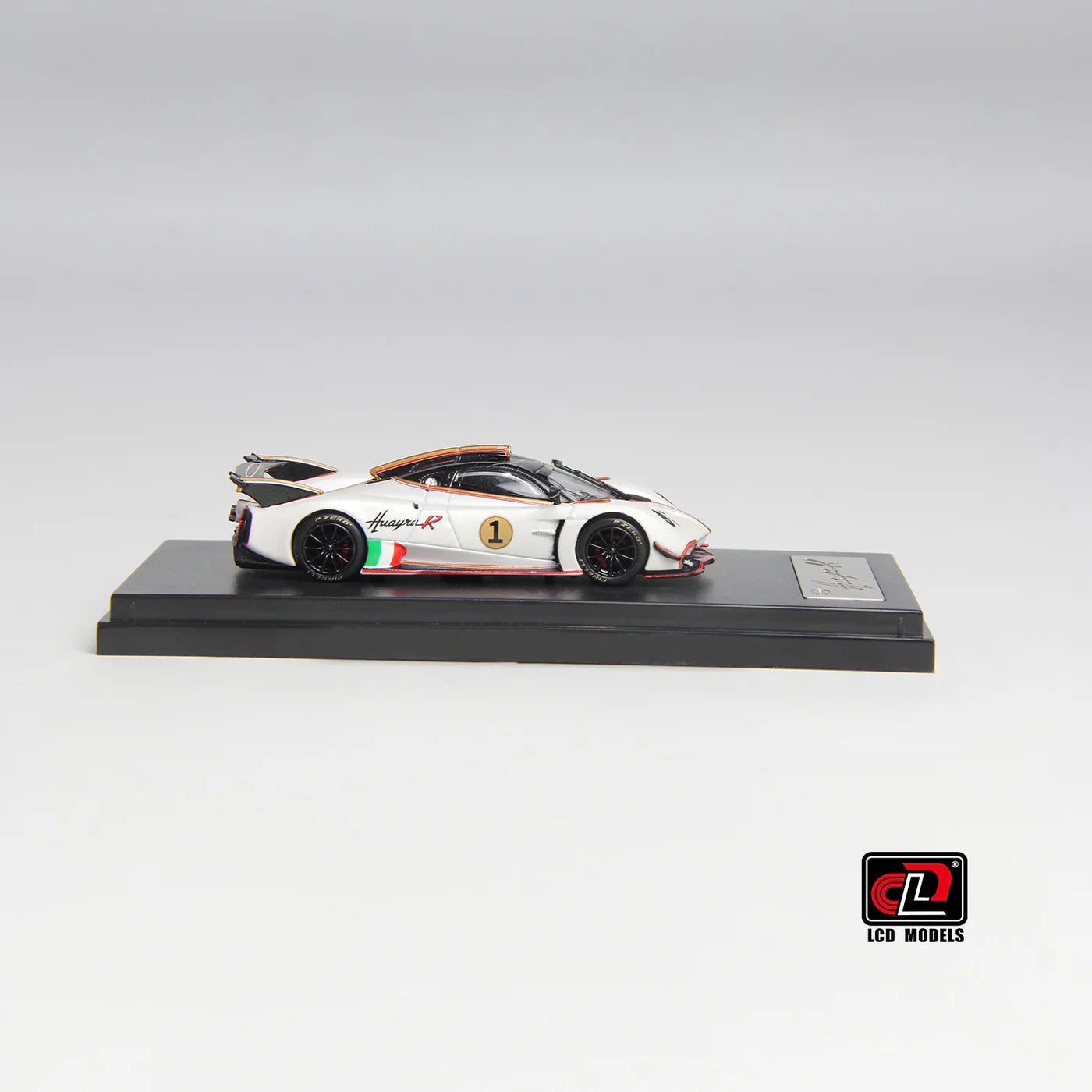 LCD Pagani Huayra R Pearl White 1:64 Scale Diecast Model