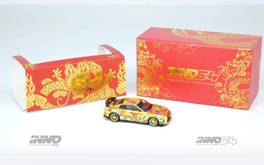 INNO64 Nissan GT-R R35 Year of The Dragon Chinese New Year 2024 Special Edition 1:64 Scale Diecast Model (Pre-Order)