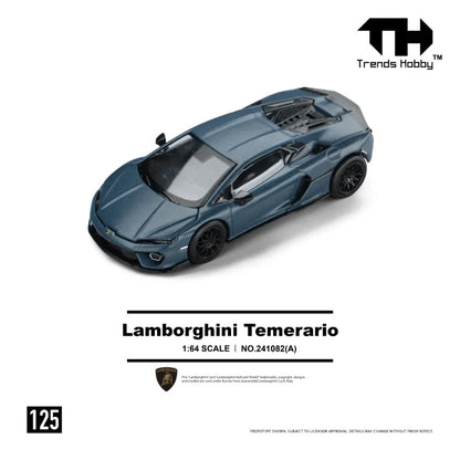 PRE-ORDER Trends Hobby Lamborghini Temerario Matte Blue 1:64 Scale Diecast Model