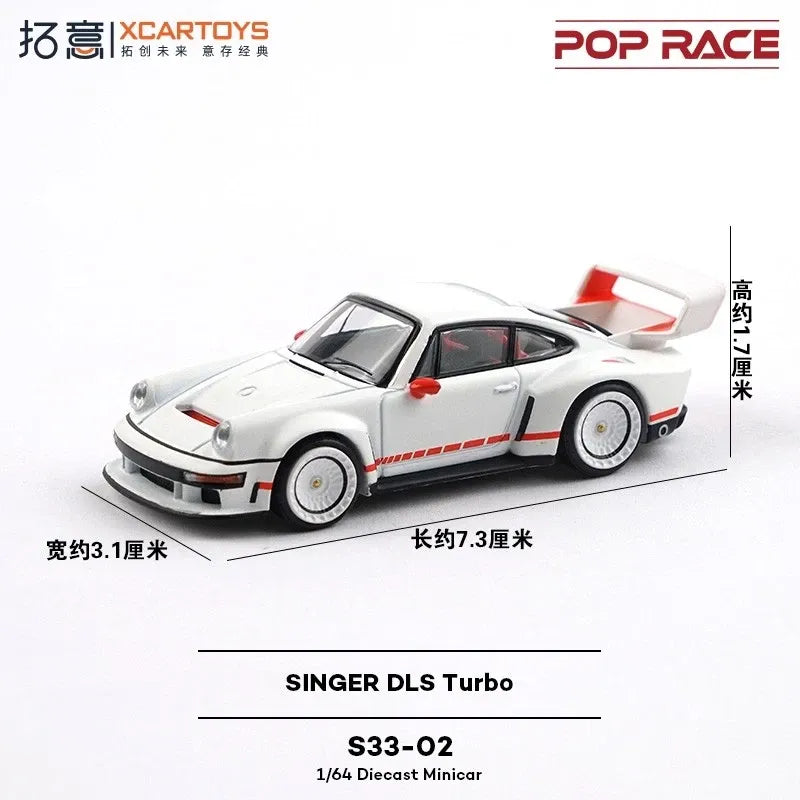 POPRACE Singer DLS Turbo, 1:64 Scale (Silver)