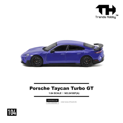 PRE-ORDER Trends Hobby Porsche Taycan Turbo GT Purple 1:64 Scale Diecast Model