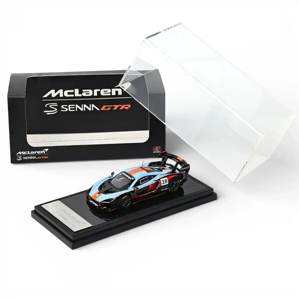 LCD McLaren Senna GTR Foshan APA XPO Special Package 2025 Gulf Livery 1:64 Scale Diecast Model