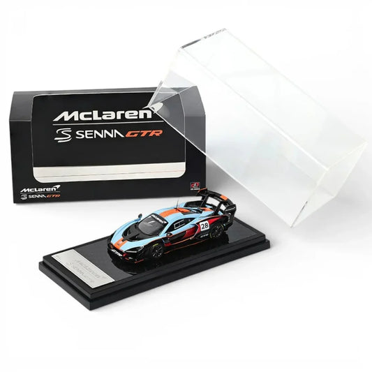 LCD McLaren Senna GTR Foshan APA XPO Special Package 2025 Gulf Livery 1:64 Scale Diecast Model