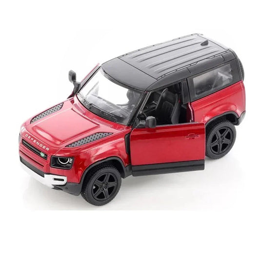 Land Rover Defender 90, 1:36 Scale (Red) collectible diecast model at Poketwheels