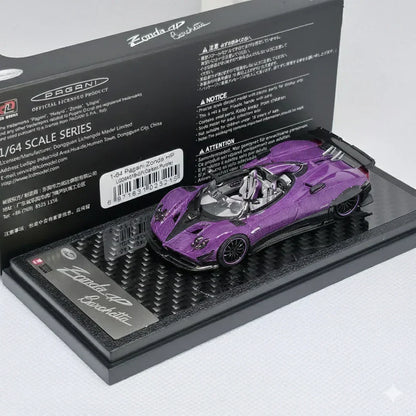 LCD Pagani Zonda HP Shanghai Toy Fair Special Package 2025 Carbon Purple 1:64 Scale Diecast Model