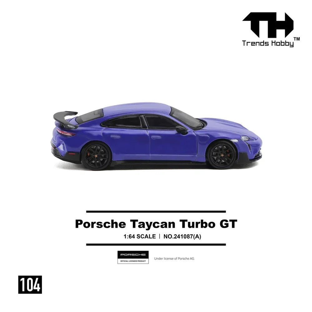 PRE-ORDER Trends Hobby Porsche Taycan Turbo GT Purple 1:64 Scale Diecast Model