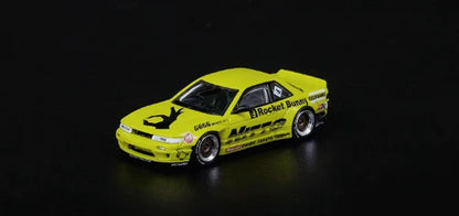 INNO64 Nissan Silvia S13 V2 Pandem Rocket Bunny Light Yellow 1:64 Scale Diecast Model Car (Pre-Order)