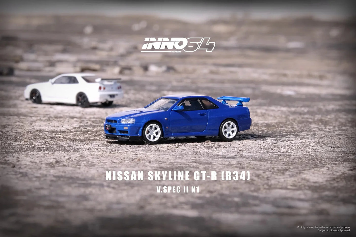 INNO64 Nissan Skyline GT-R R34 V-Spec II N1 Blue 1:64 Scale Diecast Model (Pre-Order)