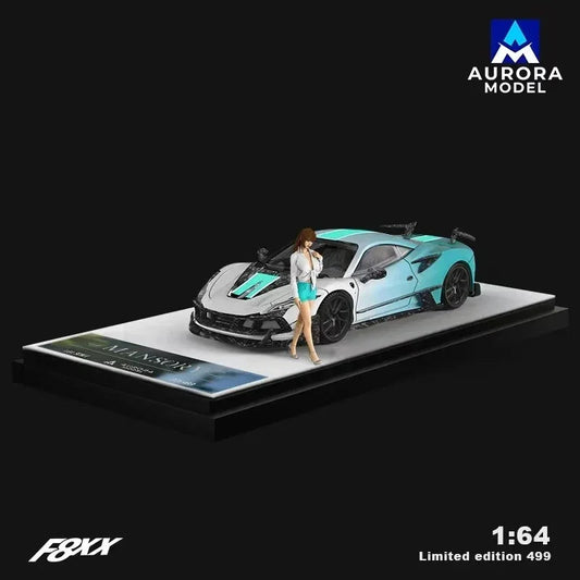 *PRE-ORDER* Modified Mashray F8XX Green Lightning Figure Edition, 1:64 Scale collectible diecast model at Poketwheels