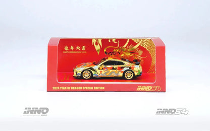 INNO64 Nissan GT-R R35 Year of The Dragon Chinese New Year 2024 Special Edition 1:64 Scale Diecast Model (Pre-Order)