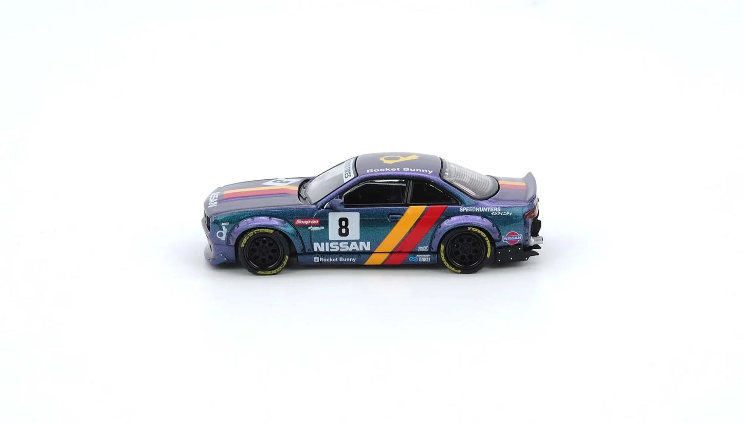 INNO64 Nissan Silvia S14 Boss Rocket Bunny Magic Purple 1:64 Scale Diecast Model